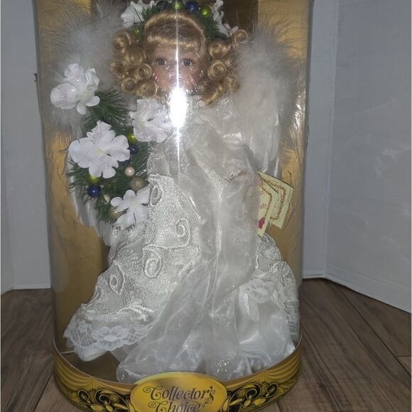 COLLECTOR's CHOICE Fine Bisque Porcelain 14" Winged Fairy Princess Doll. Packagi - Picture 8 of 12